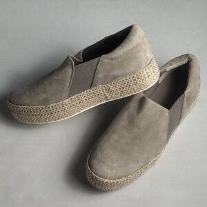 Vince Taupe Suede Loafers